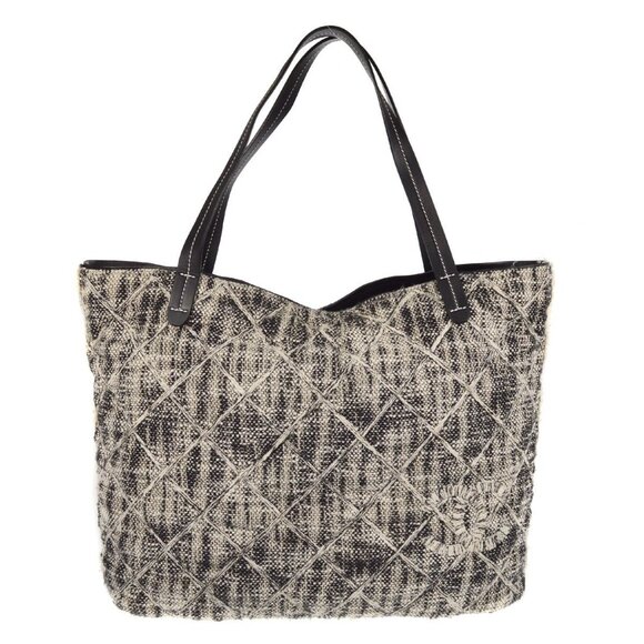 Chanel Black White Tweed Tote Bag XX08108 - Picture 1 of 8